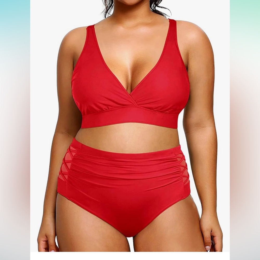 BNWT red XXL bikini high waisted bottom